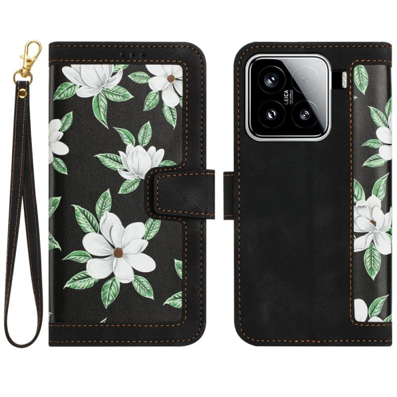 Flip Cover Xiaomi 15 Blomsterpung