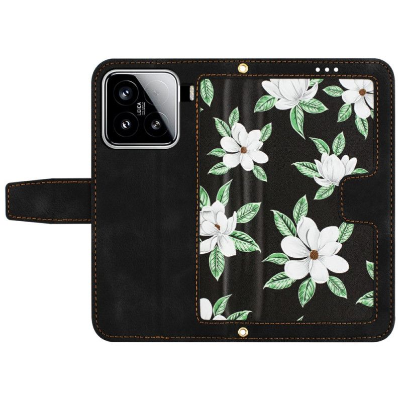 Flip Cover Xiaomi 15 Blomsterpung