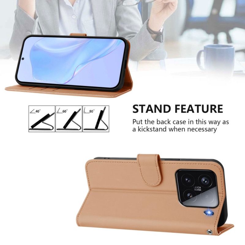 Flip Cover Xiaomi 15 Integreret Stativ Med Justerbare Synsvinkler