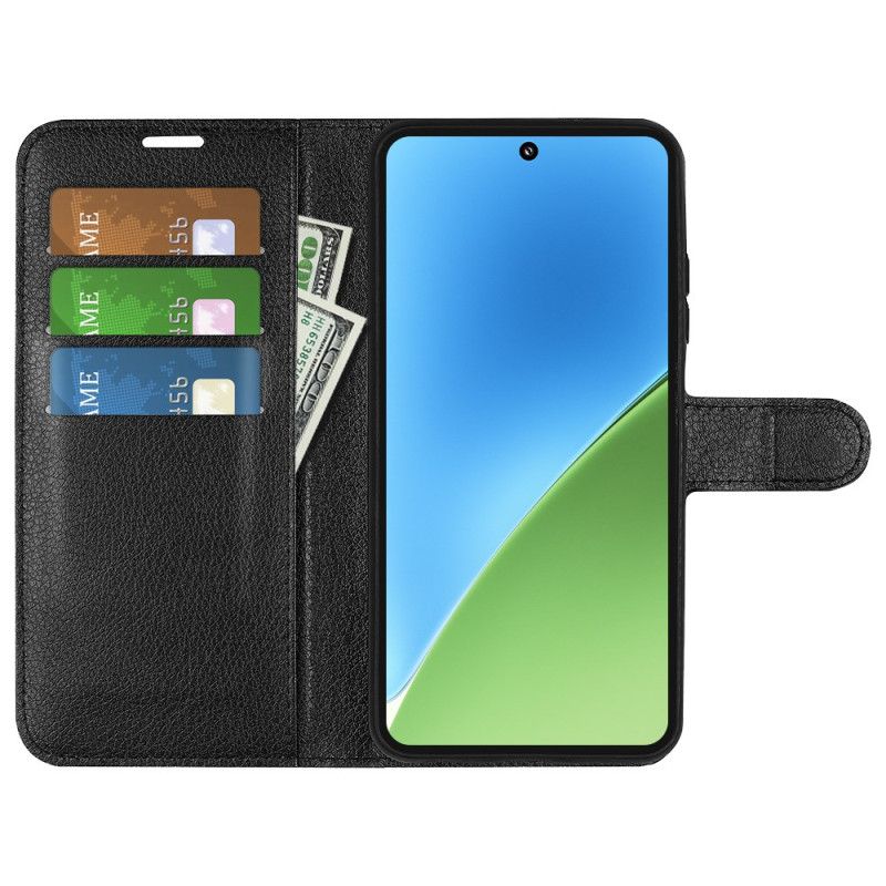 Flip Cover Xiaomi 15 Litchi Kunstlæder Klassisk