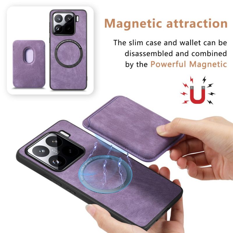 Flip Cover Xiaomi 15 Retro Med Aftagelig Kortholder