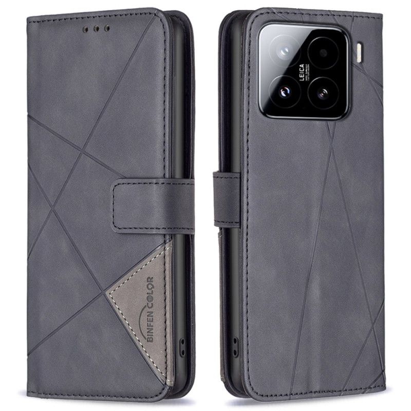 Læder Cover Xiaomi 15 Binfencolor-geometri
