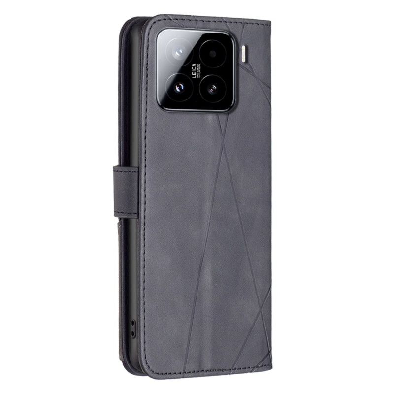 Læder Cover Xiaomi 15 Binfencolor-geometri