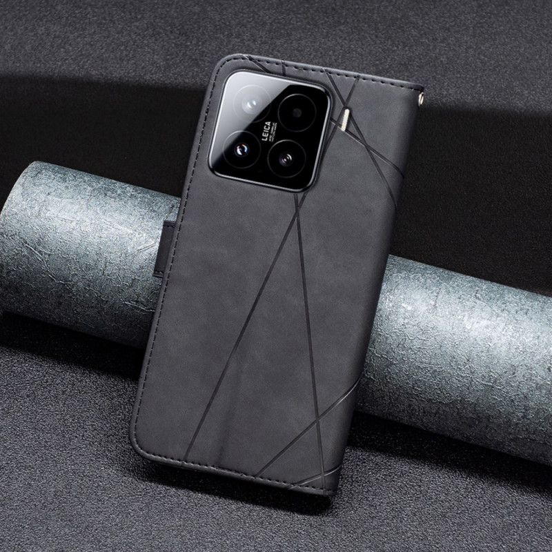 Læder Cover Xiaomi 15 Binfencolor-geometri