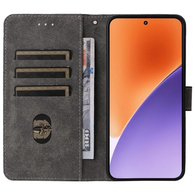 Læder Cover Xiaomi 15 Ruskindseffekt Med Rfid-beskyttelse