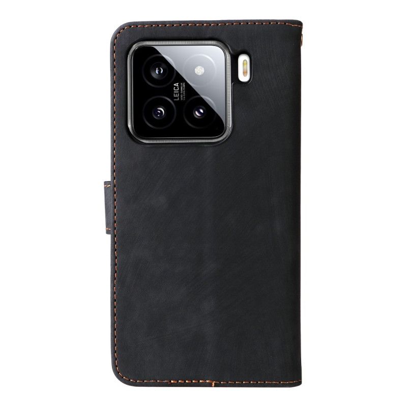 Læder Cover Xiaomi 15 Ruskindseffekt Med Rfid-beskyttelse