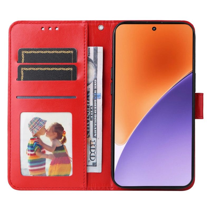 Læder Cover Xiaomi 15 Solsikkemønster