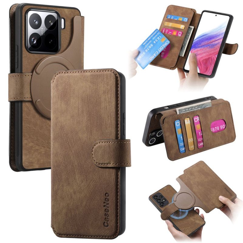 Læder Cover Xiaomi 15 Telefon Etui Aftageligt Etui Caseneo