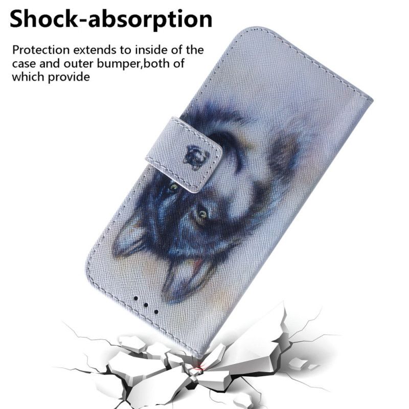 Læder Cover Xiaomi 15 Telefon Etui Akvarelhund