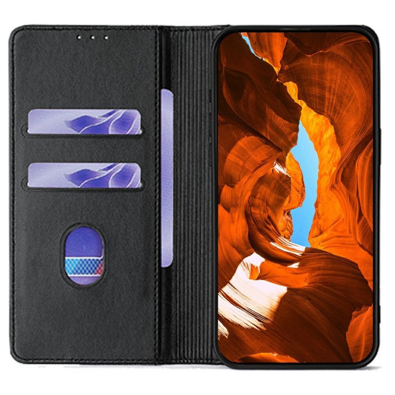 Læder Cover Xiaomi 15 Telefon Etui Bølget Design