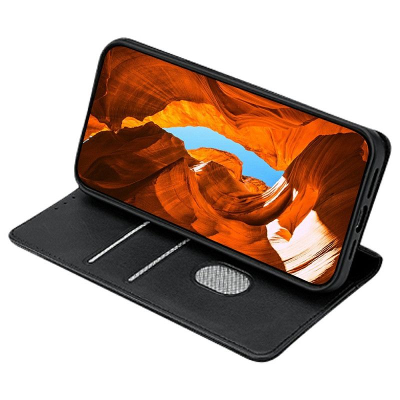 Læder Cover Xiaomi 15 Telefon Etui Bølget Design