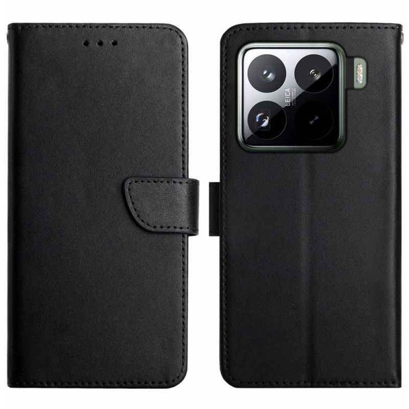 Læder Cover Xiaomi 15 Telefon Etui Nappalæder