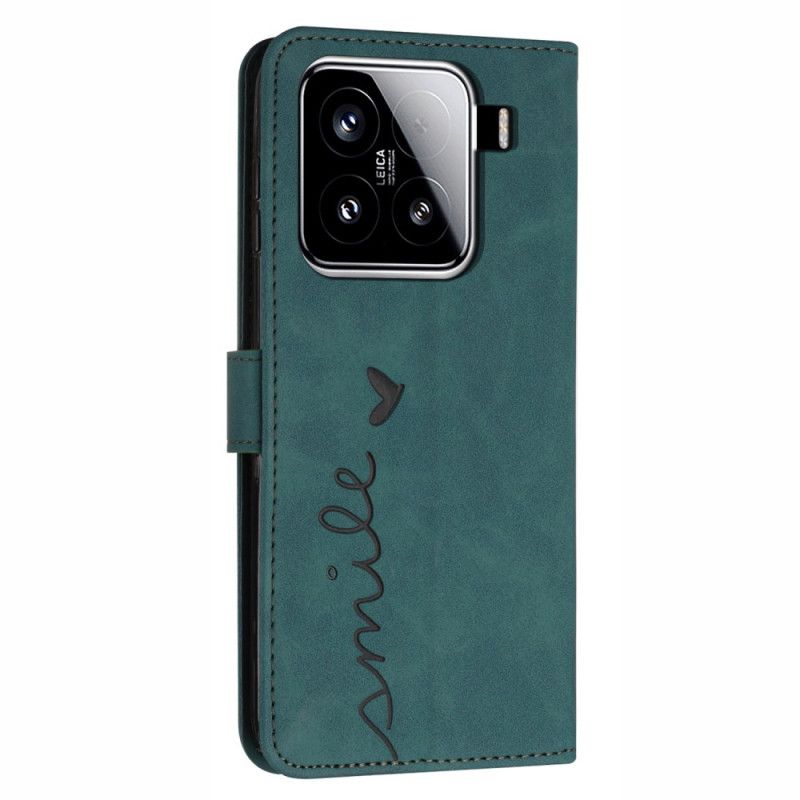 Læder Cover Xiaomi 15 Telefon Etui Smil