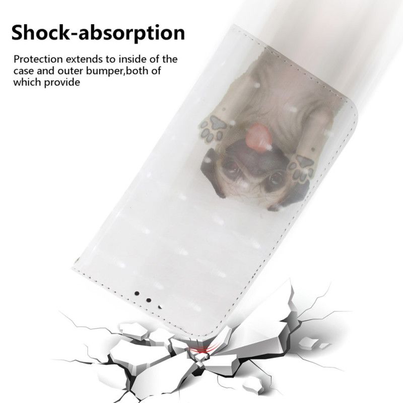Læder Cover Xiaomi 15 Telefon Etui Snor Med Mopsmønster