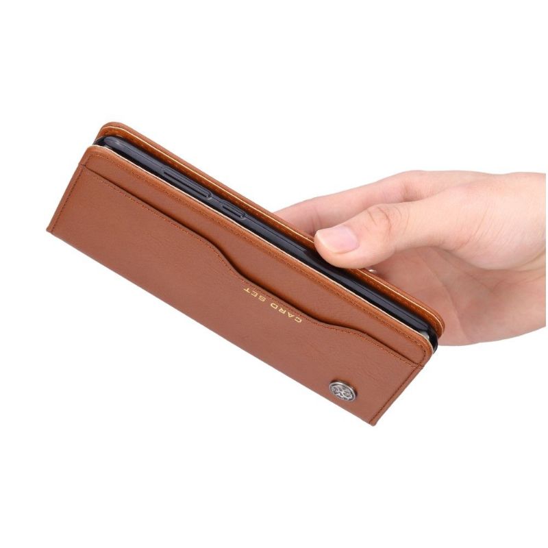 Flip Cover Xiaomi Mi 9 Hemming Læder Stand Case Kortholder