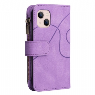 Flip Cover iPhone 13 Mini Hemming Bicolor Artistic 002 Series