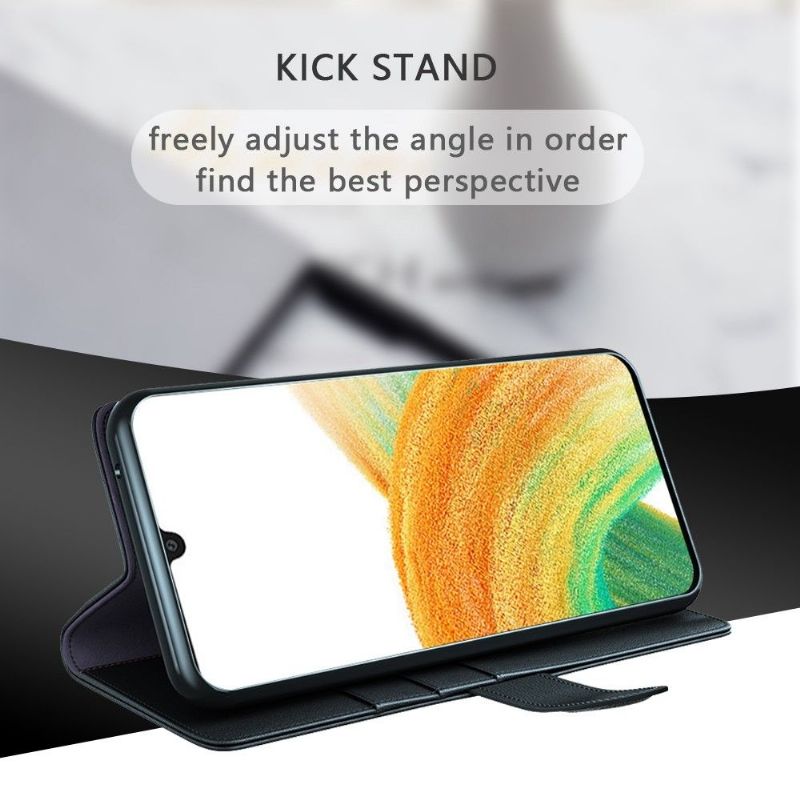 Flip Cover Samsung Galaxy A33 5G Hemming Premium Læder