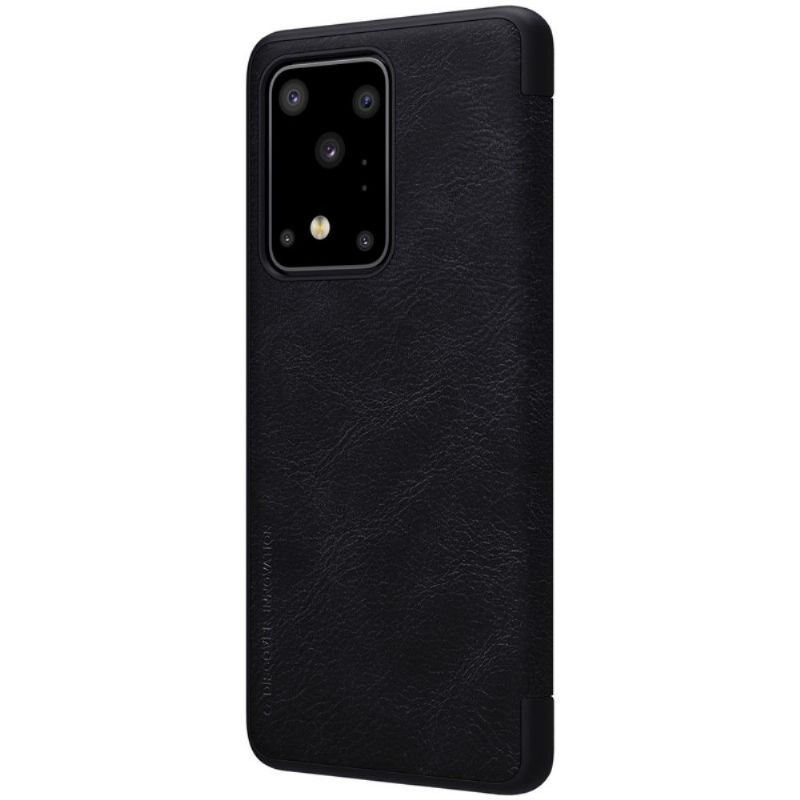 Flip Cover Samsung Galaxy S20 Ultra Qin-serien Imiteret Lædercover