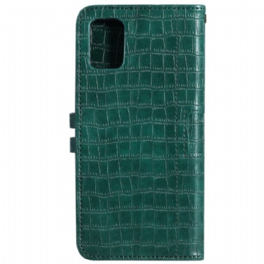 Flip Cover Samsung Galaxy A71 Croc-effekt Læderstil
