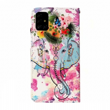 Flip Cover Samsung Galaxy A71 Tropisk Elefant