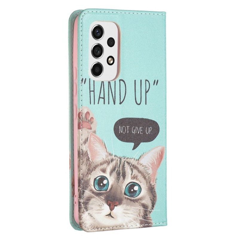 Læder Cover Samsung Galaxy A53 5G Original Hand Up Chat