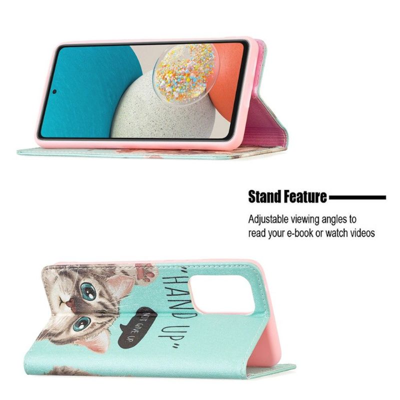 Læder Cover Samsung Galaxy A53 5G Original Hand Up Chat