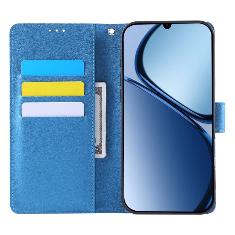 Flip Cover Til Realme C61 Blomsterblonde