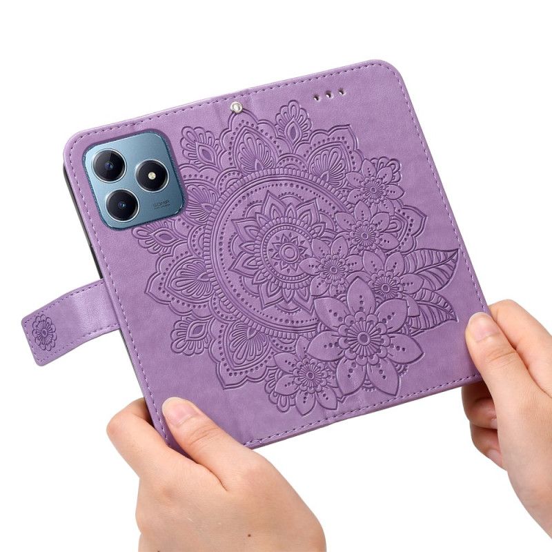 Læder Cover Realme C61 Telefon Etui Mandala-print