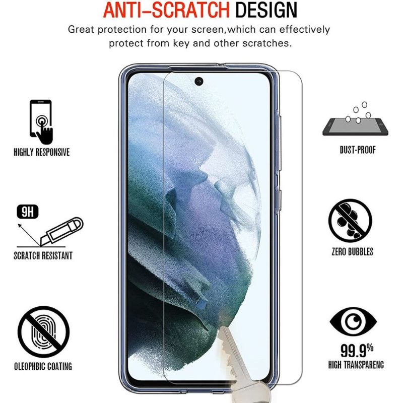 Cover Samsung Galaxy S21 FE Beskyttelsessæt + Skærmbeskytter I Hærdet Glas