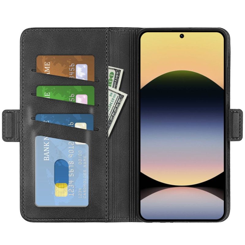 Flip Cover Til Xiaomi Redmi Note 14s Dobbelt Magnetisk Lås