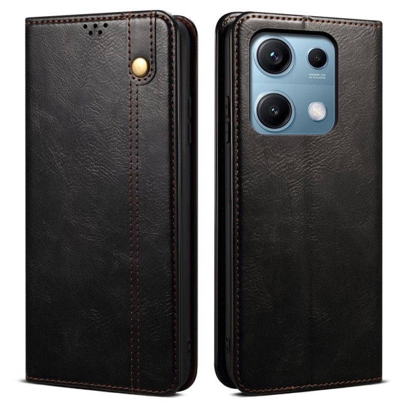 Flip Cover Til Xiaomi Redmi Note 14s Vokset Kunstlæder