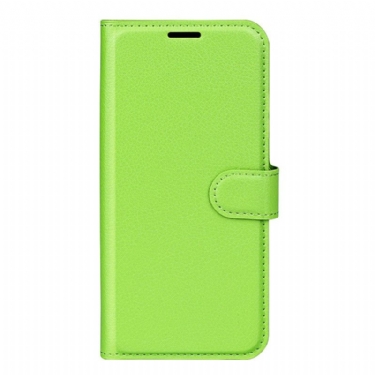 Flip Cover Xiaomi Redmi Note 14s Klassisk Litchi-kunstlæder