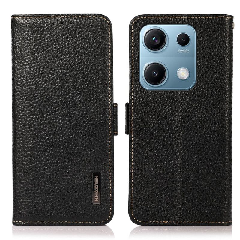 Læder Cover Xiaomi Redmi Note 14s Telefon Etui Khazneh Litchilæder