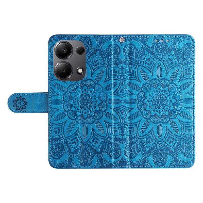 Læder Cover Xiaomi Redmi Note 14s Telefon Etui Mandala Med Rem