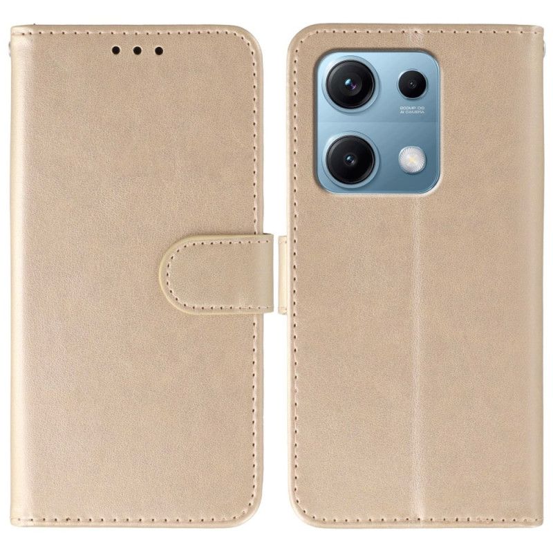 Læder Cover Xiaomi Redmi Note 14s Telefon Etui Monokrom Lædereffekt
