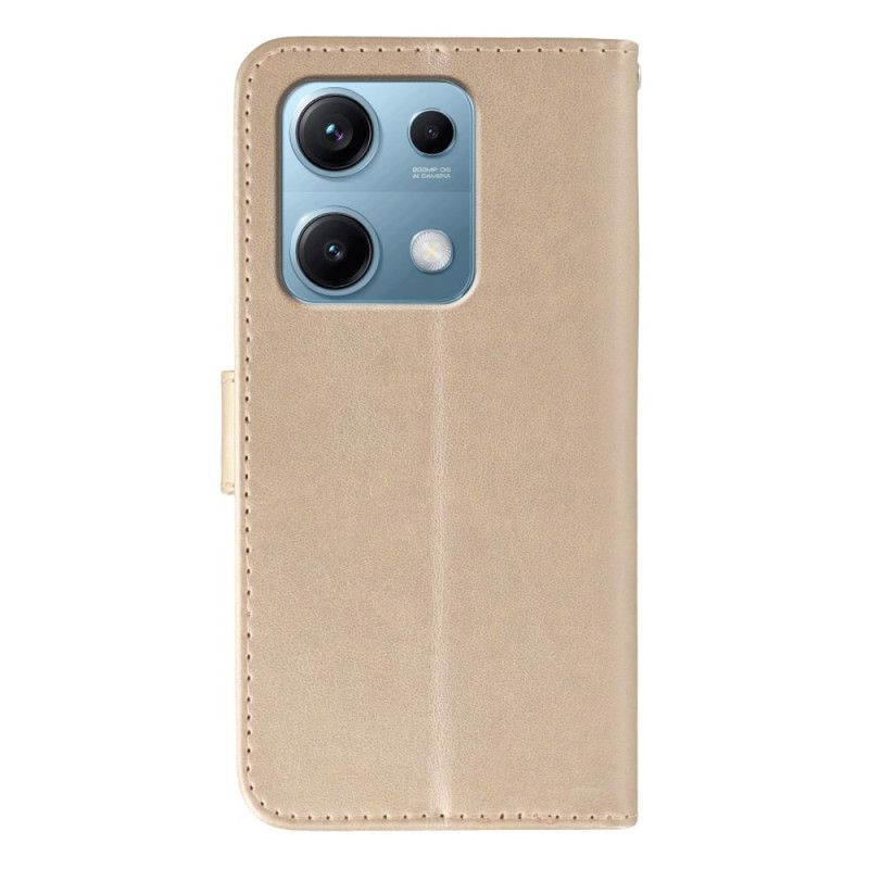 Læder Cover Xiaomi Redmi Note 14s Telefon Etui Monokrom Lædereffekt