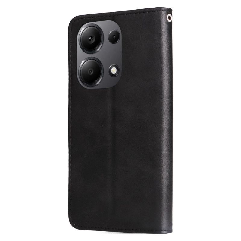 Læder Cover Xiaomi Redmi Note 14s Telefon Etui Møntpung Foran
