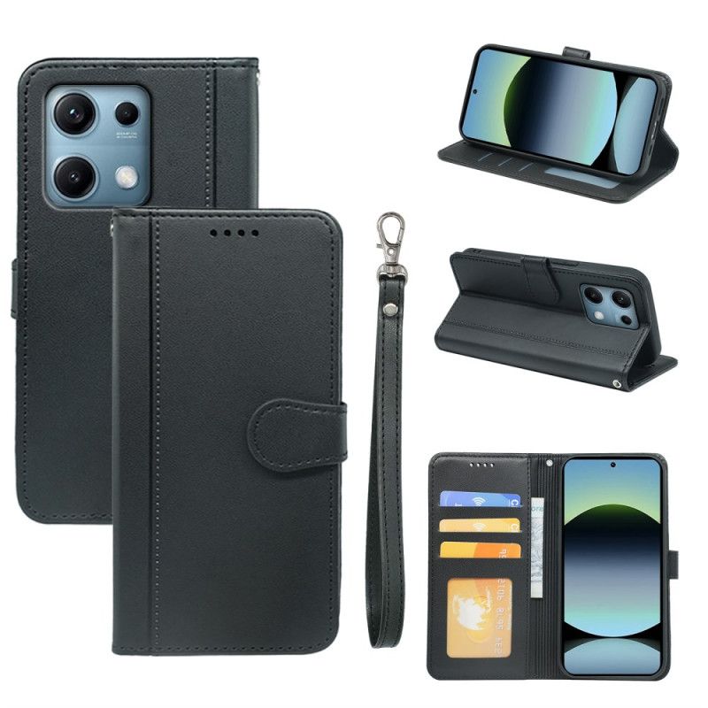 Læder Cover Xiaomi Redmi Note 14s Telefon Etui Remkant