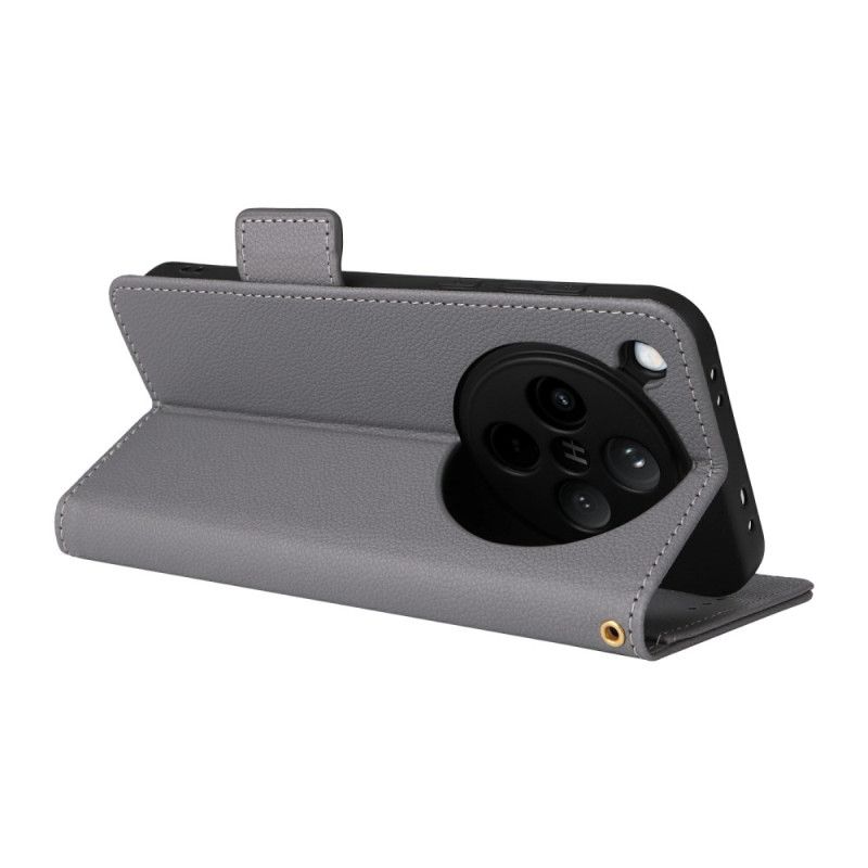 Flip Cover Oppo Find X8 Litchi-rem I Kunstlæder