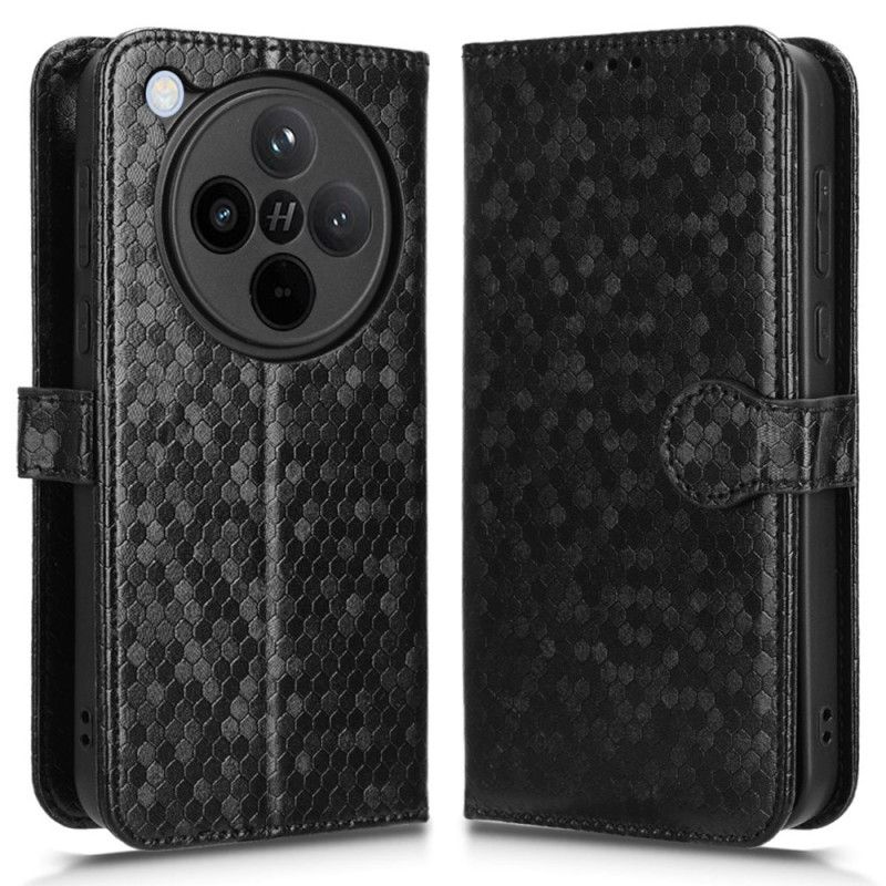 Flip Cover Oppo Find X8 Skinnende Remprikker