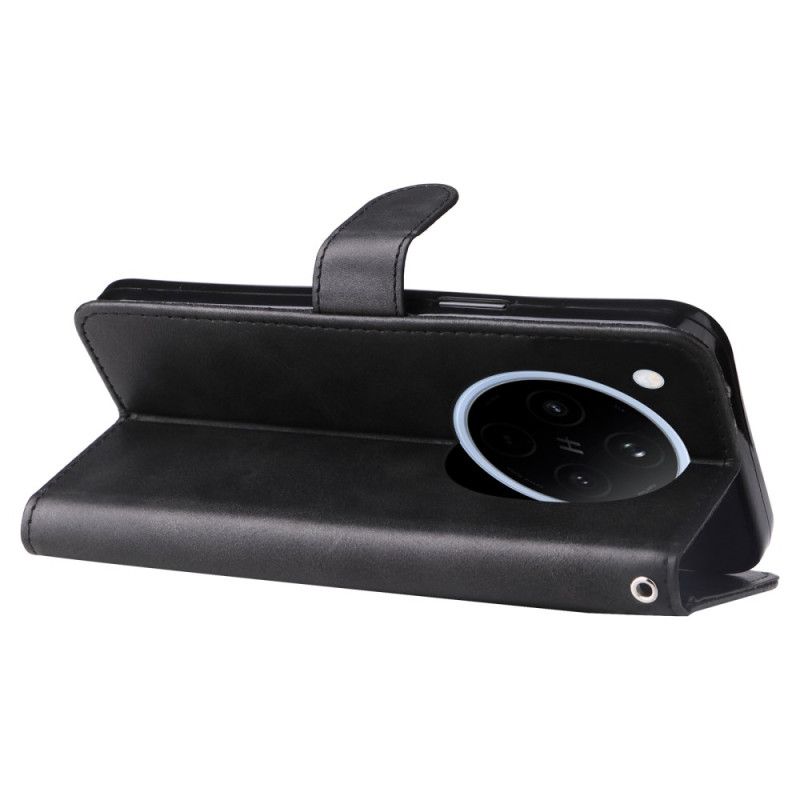 Læder Cover Oppo Find X8 Telefon Etui Lynlåslomme