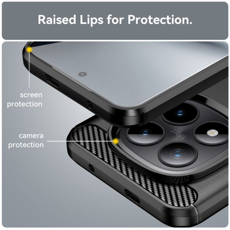 Cover Til Xiaomi Redmi Note 15 Pro Plus 5g Børstet Kulfiber