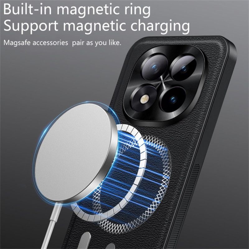 Cover Til Xiaomi Redmi Note 15 Pro Plus 5g Magnetisk Lædereffekt