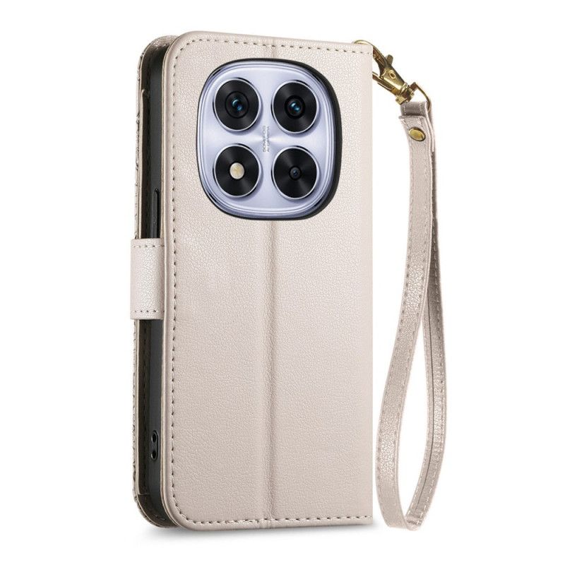 Flip Cover Til Xiaomi Redmi Note 15 Pro Plus 5g Blomstermønster Og Lynlåslomme