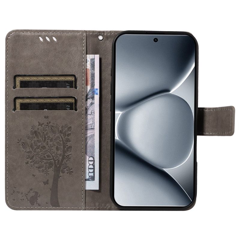 Flip Cover Til Xiaomi Redmi Note 15 Pro Plus 5g Kat Og Træ