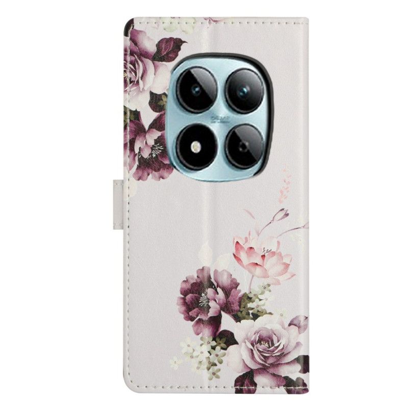 Flip Cover Til Xiaomi Redmi Note 15 Pro Plus 5g Lyserødt Kors