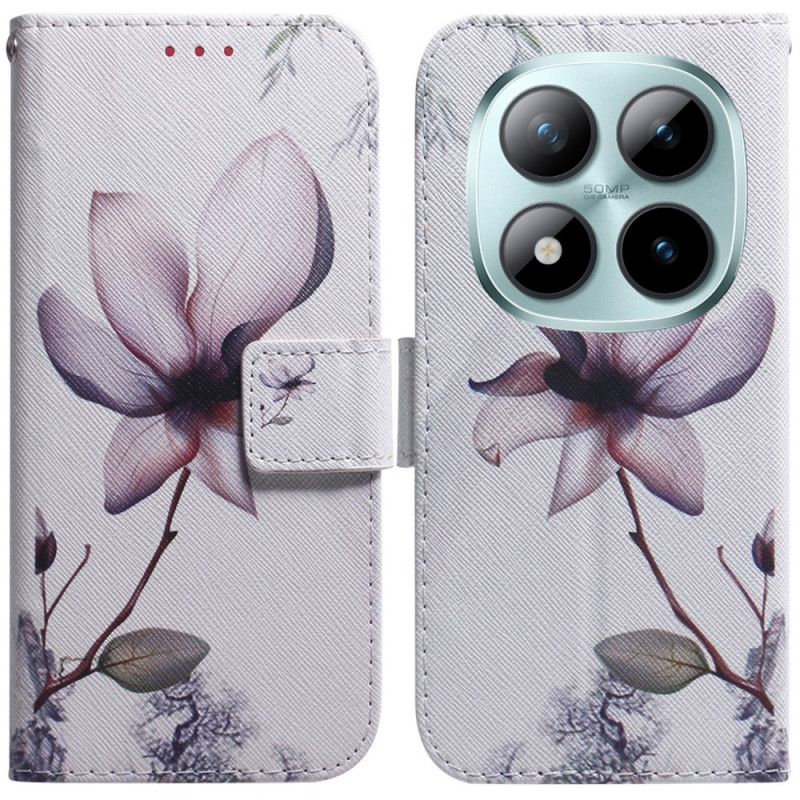 Flip Cover Xiaomi Redmi Note 15 Pro Plus 5g Lyserød Blomst