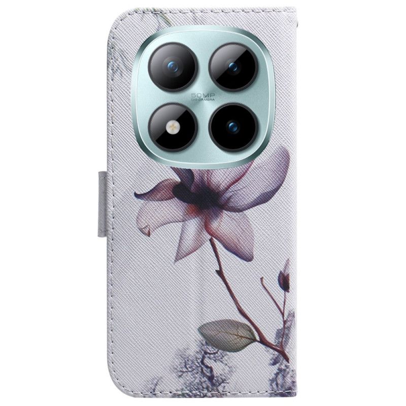 Flip Cover Xiaomi Redmi Note 15 Pro Plus 5g Lyserød Blomst