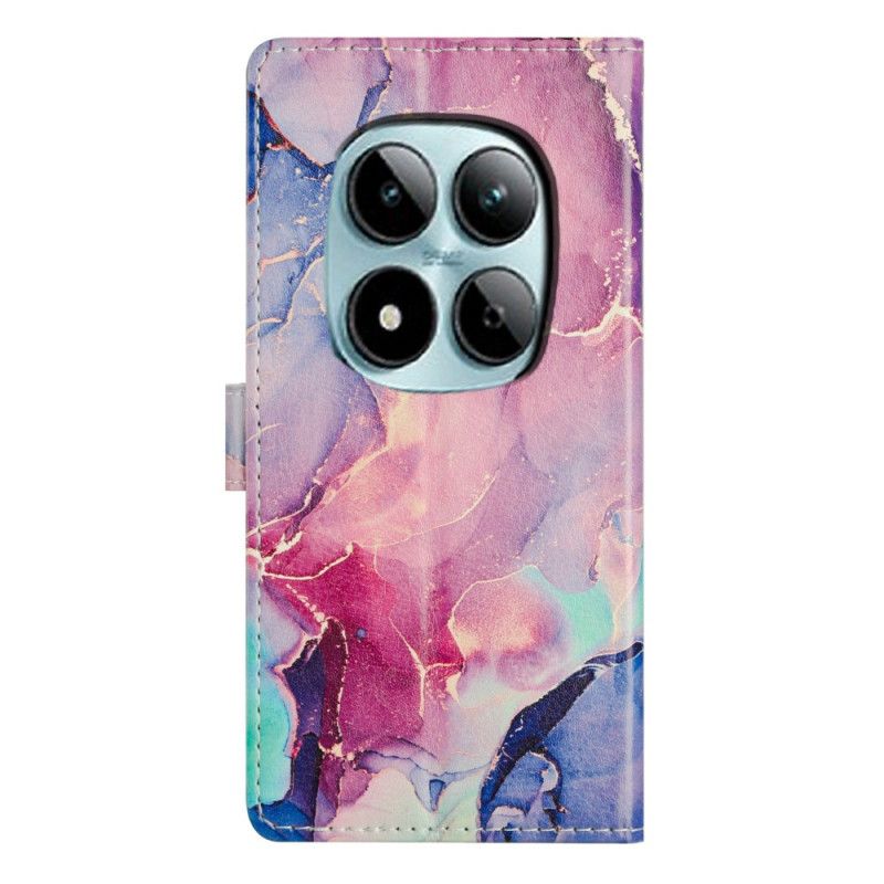 Flip Cover Xiaomi Redmi Note 15 Pro Plus 5g Lyserød Og Grøn Marmor