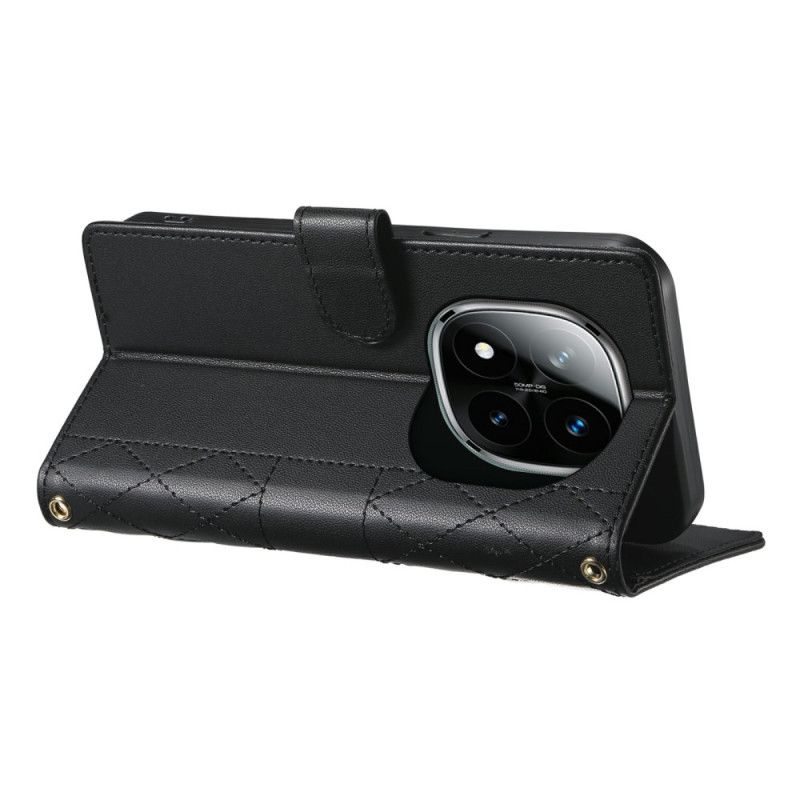 Flip Cover Xiaomi Redmi Note 15 Pro Plus 5g Quiltet Med Stropper